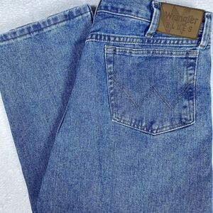 Wrangler Blues Relaxed Fit‎ Men's Blue Denim Jeans 36x34 (34x32)